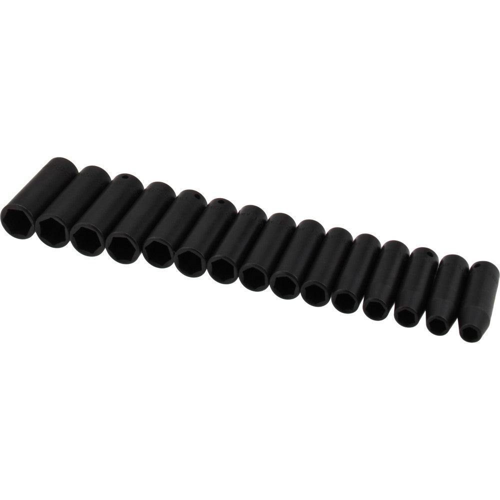 Proto J74214 Deep Impact Socket Set 15 Pc, 1/2" Drive, 10.00 to 24.00" Socket