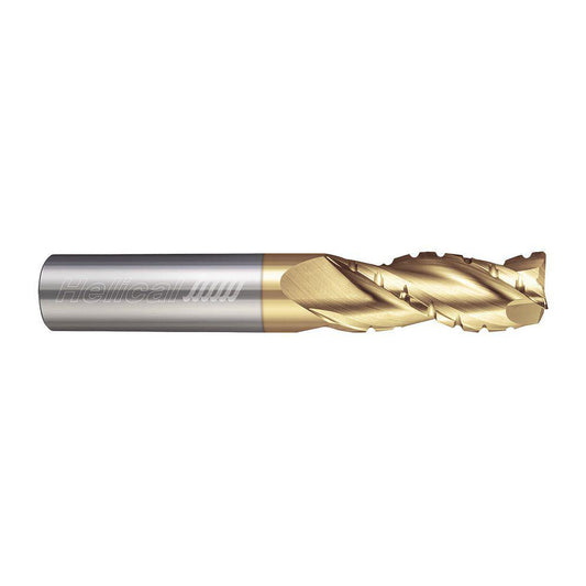 Helical Solutions 82126 Corner Radius End Mill 3/8" Dia, 1" LOC, 0.0100" Radius, 3 Flute, Solid Carbide