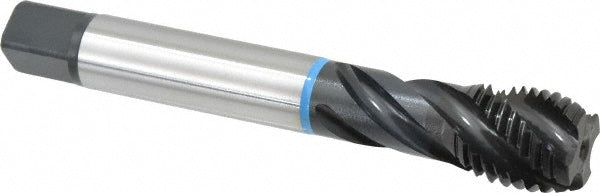 Emuge CU503210.5018 Spiral Flute Tap #1-8 UNC, 4 Flutes, Modified Bottoming, 3B Class of Fit, Cobalt, Oxide Coated