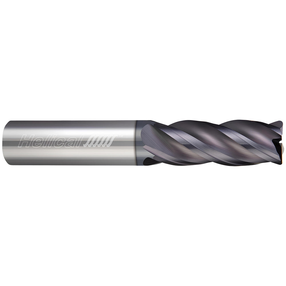 Helical Solutions 81749 Corner Radius End Mill 3/8" Dia, 1" LOC, 0.0150" Radius, 5 Flute, Solid Carbide