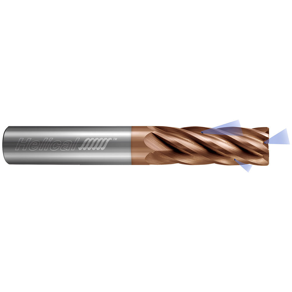 Helical Solutions 82322 Corner Radius End Mill 1/2" Dia, 1-5/8" LOC, 0.0300" Radius, 4 Flute, Solid Carbide