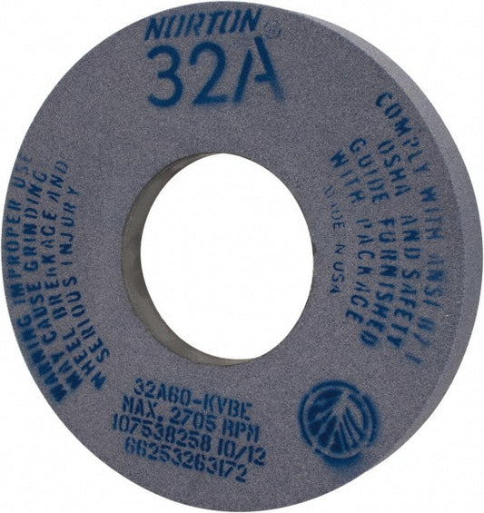 Norton 66253263172 Surface Grinding Wheel 12" Dia, 1-1/2" Thick, 5" Hole, 60 Grit, K Hardness