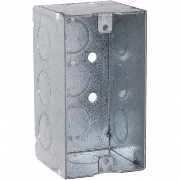 Hubbell-Raco 670RAC Electrical Device Box Steel, Rectangle, 4" OAH, 2-1/8" OAW, 2.188" OAD, 1 Gang