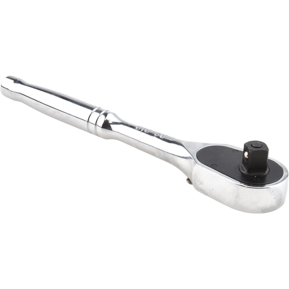 Stanley 91-929 Ratchets Tool Type Quick-Release Ratchet Drive Size 3/8 in Head Shape Pear Head Style Fixed Material Steel Finish Chrome Overall Length (Inch) 8 in Insulated No Magnetic No Non-sparking No Number of Gear Teeth 72 Minimum Arc Swing