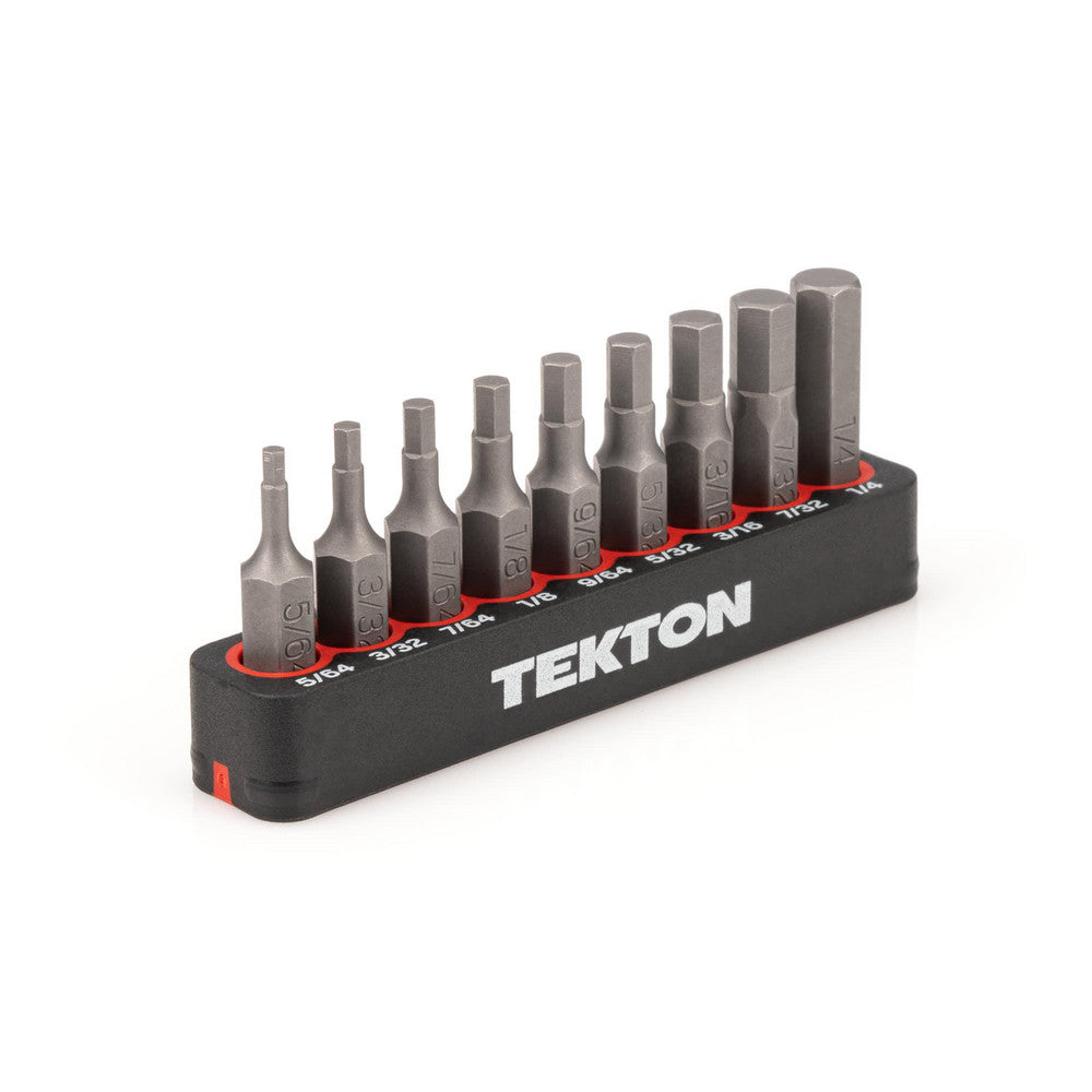 Tekton DZX93001 9-pc. 1/4 in. Hex Insert Bit Set (Hex - inch) Holder