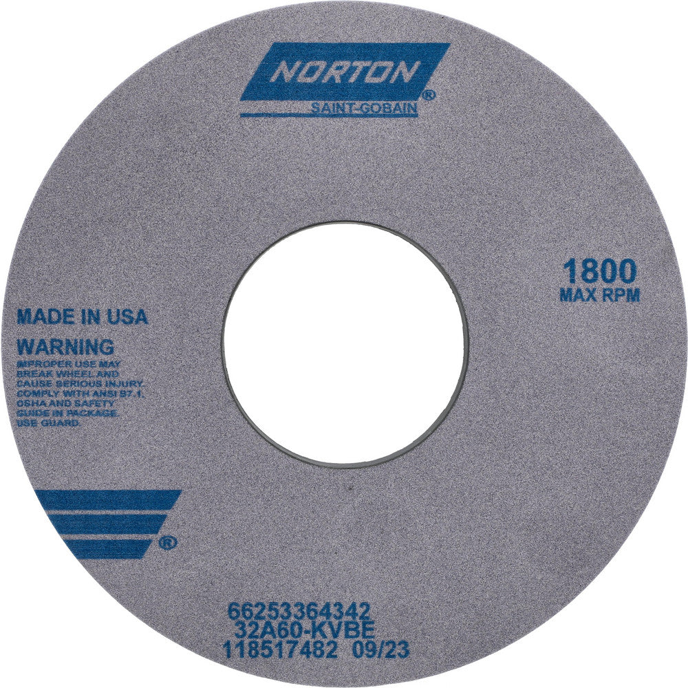 Norton 66253364342 Surface Grinding Wheel 14" Dia, 1-1/2" Thick, 5" Hole, 60 Grit, K Hardness