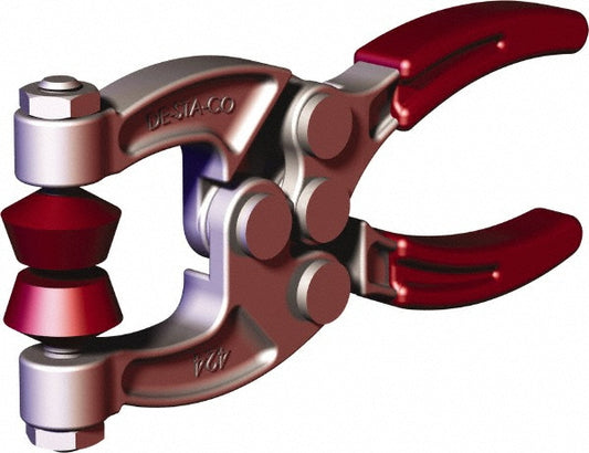 De-Sta-Co 424-2 900 N Load Capacity, 1.08" Throat Depth, 4.63" OAL, Forged Alloy Steel, C Style Plier Clamp