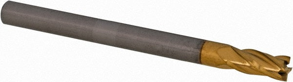 Kyocera SGS Precision Tools 31652 Square End Mill 1/8" Dia, 1/4" LOC, 4 Flute, Solid Carbide