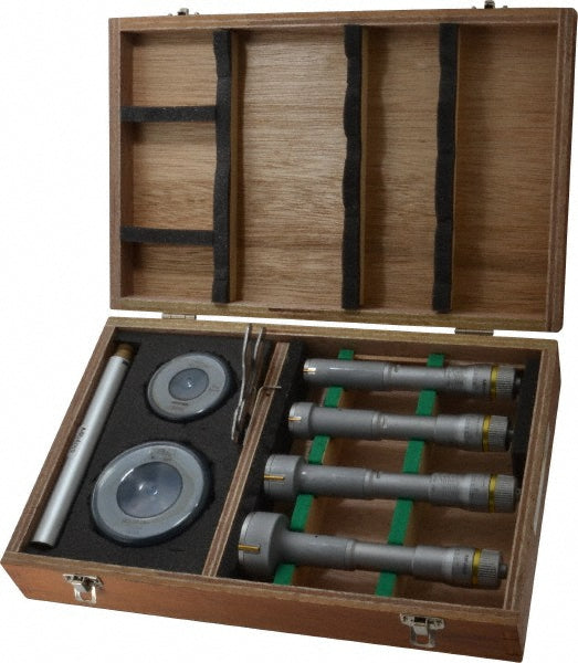 Mitutoyo 368-918 Mechanical Inside Micrometer Set 0.8000 to 2.0000" Range, Titanium Nitride Finish