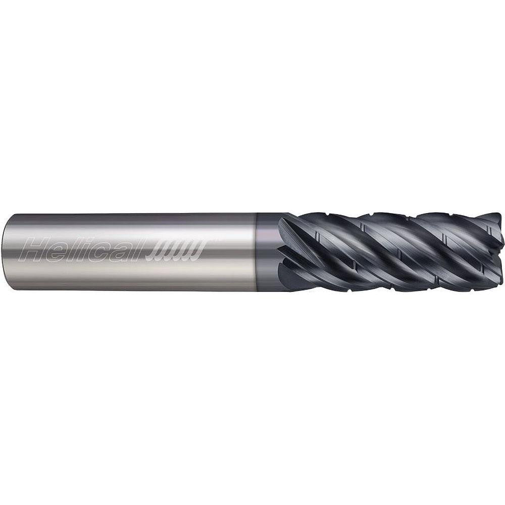 Helical Solutions 59396 Corner Radius End Mill 1/4" Dia, 1/2" LOC, 0.0200" Radius, 5 Flute, Solid Carbide