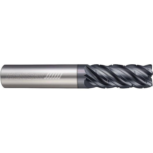 Helical Solutions 59396 Corner Radius End Mill 1/4" Dia, 1/2" LOC, 0.0200" Radius, 5 Flute, Solid Carbide