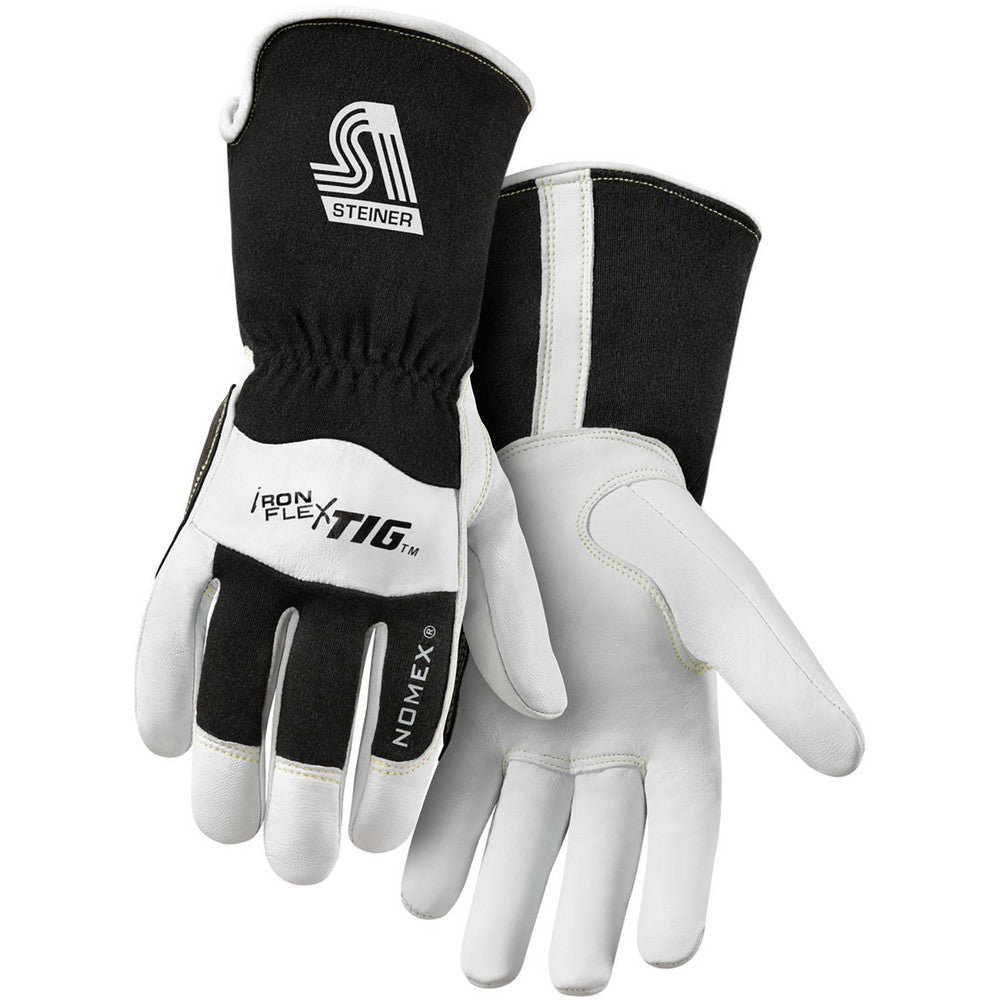 Steiner 0264-L Welder's & Heat Protective Gloves Welding Applications Stick TIG  Primary Material Leather  Size Large  Coating Material Uncoated  Coating Coverage Uncoated  Lining Unlined Lined
