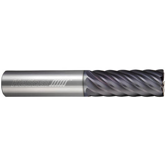 Helical Solutions 82140 Corner Radius End Mill 1/2" Dia, 1-1/4" LOC, 0.0100" Radius, 3 Flute, Solid Carbide