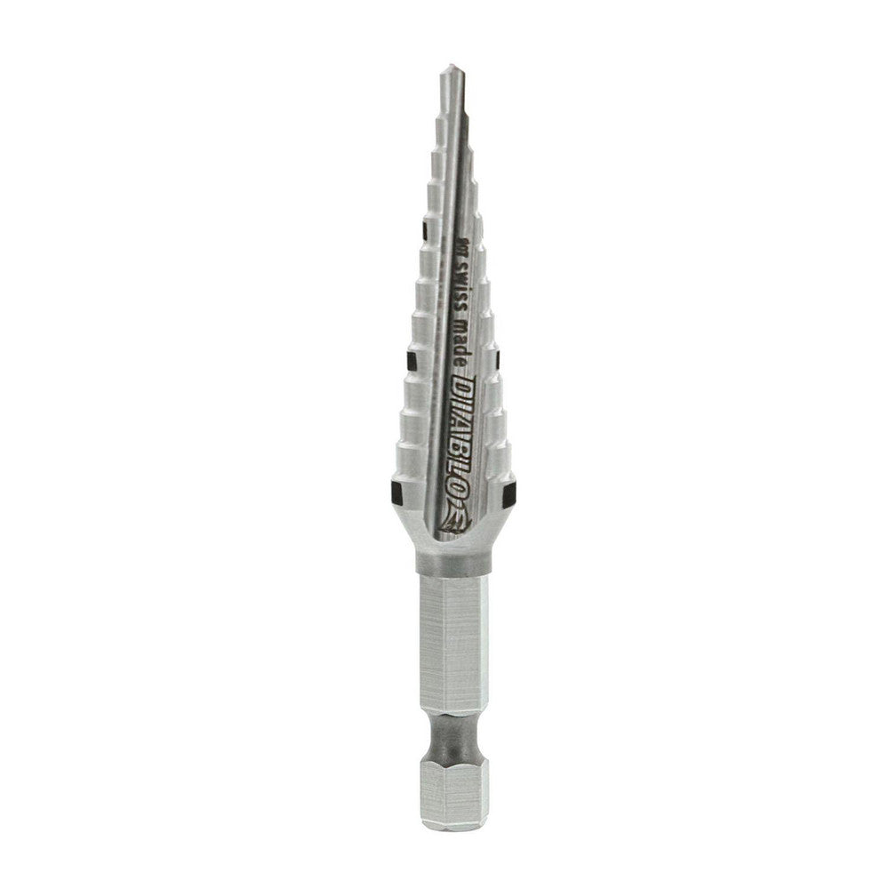 DIABLO DSD0500S13 Step Drill Bit 1/4" Min, 1/2" Max, 1/4" Shank Dia, High-Speed Steel