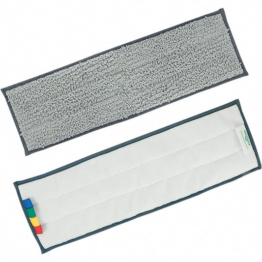 Unger EF40M Wet Mop Pad Hook & Loop, Medium, Gray Mop, Microfiber