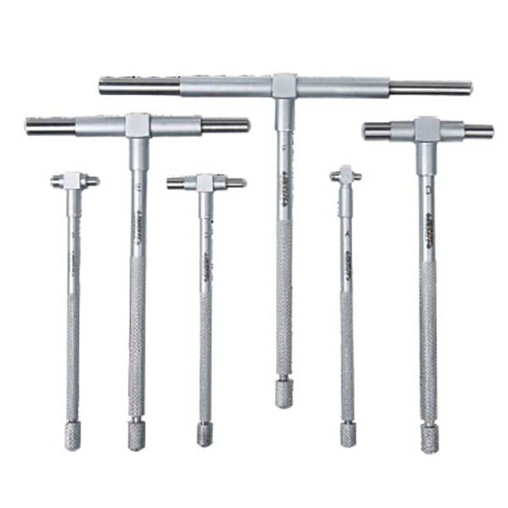 Insize USA LLC 4206-1 Telescoping Gage Set 5/16 to 6", 6 Pc, Steel, Satin Chrome Finish, Includes Case