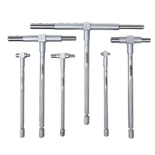 Insize USA LLC 4206-1 Telescoping Gage Set 5/16 to 6", 6 Pc, Steel, Satin Chrome Finish, Includes Case
