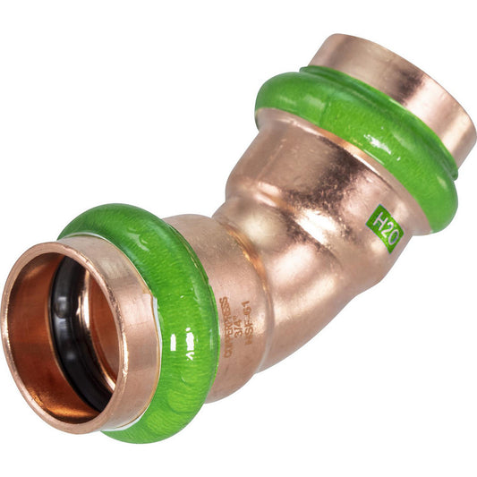 Merit Brass MB11480 Copper Pipe Fittings Fitting Type 45 Deg Elbow  Fitting Size 3/4  Style Press Fitting  Connection Type Push-to-Connect  Material Copper  End Connection Press