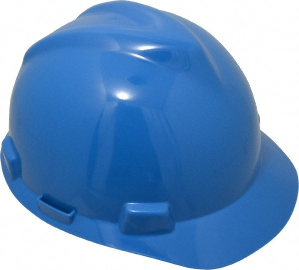MSA 475359 Hard Hat Impact Resistant, V-Gard Slotted Cap, Type 1, Class E, 4-Point Suspension