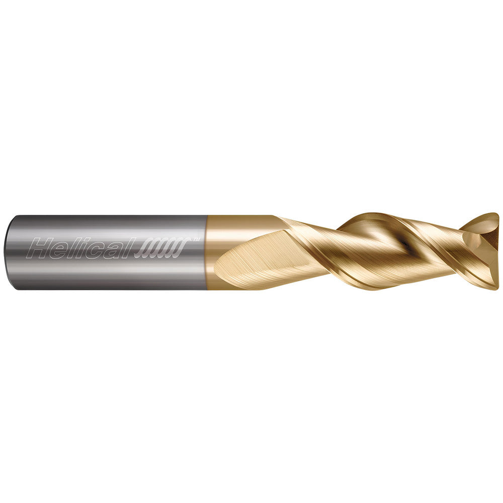 Helical Solutions 46251 Corner Radius End Mill 3/8" Dia, 1/2" LOC, 0.0150" Radius, 3 Flute, Solid Carbide