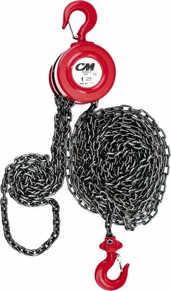 CM 2210A Manual Hand Chain Hoist 2000 lb Capacity, 15' Max Lift