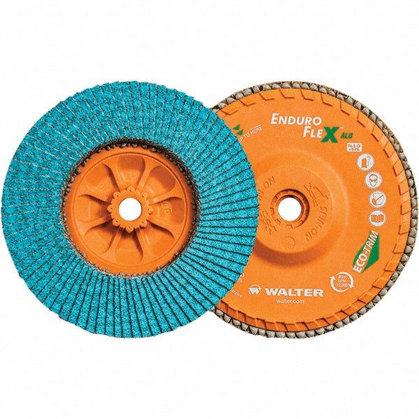 WALTER Surface Technologies 06U606 Flap Disc 5/8-11 Hole, 60 Grit, Zirconia Alumina, Type 27