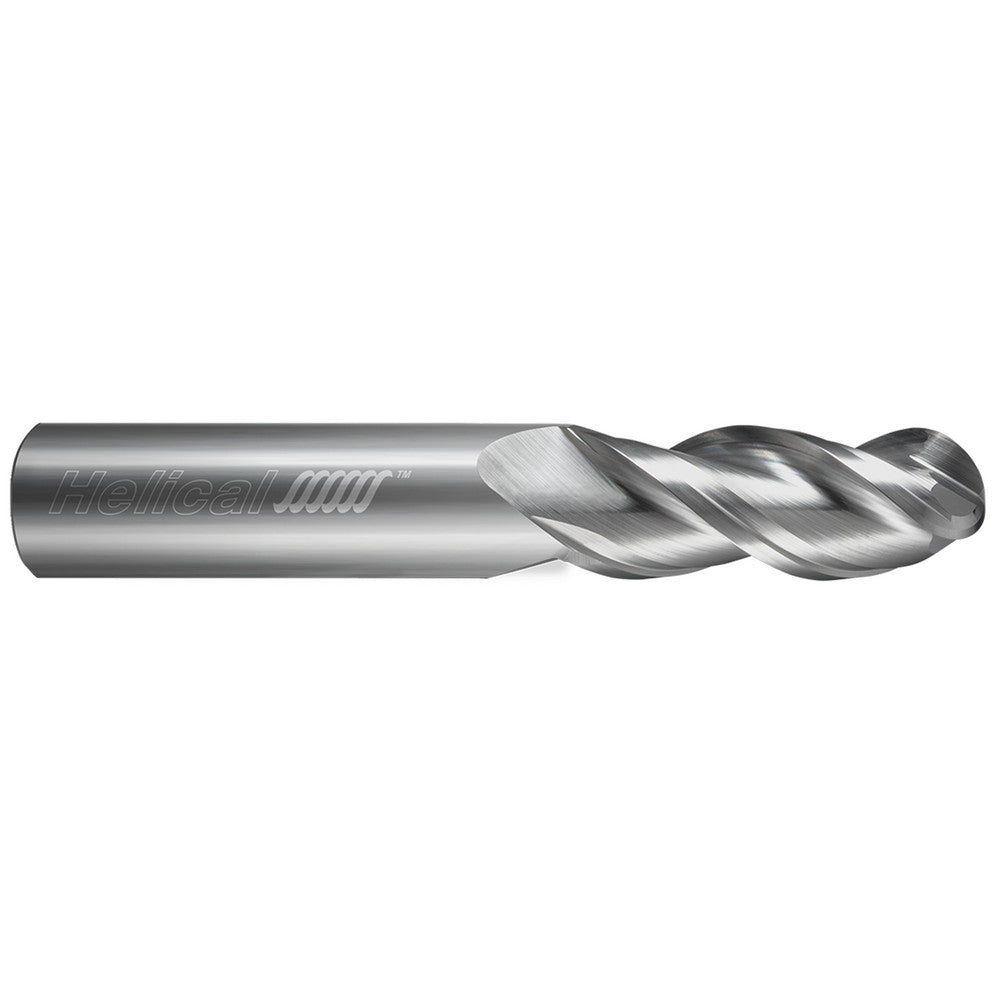 Helical Solutions 49270 Ball End Mill 1/2" Dia, 1" LOC, 3 Flute, Solid Carbide