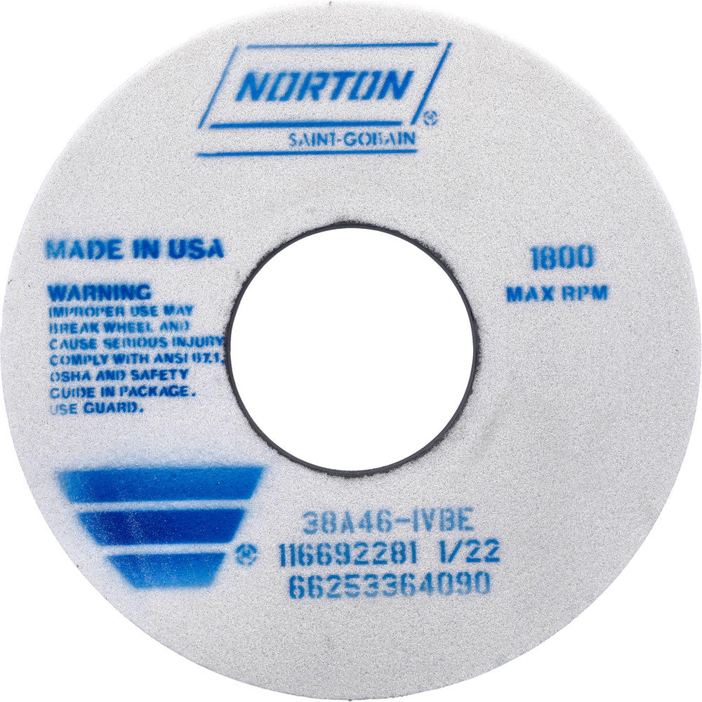 Norton 66253364090 Surface Grinding Wheel 14" Dia, 1-1/2" Thick, 5" Hole, 46 Grit, I Hardness