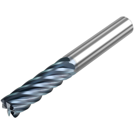 Seco 10115736 Corner Radius End Mill 1/4" Dia, 7/8" LOC, 0.0625" Radius, 6 Flute, Solid Carbide