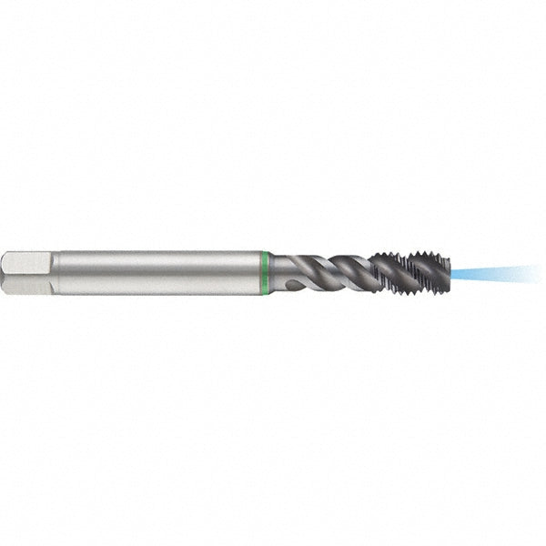 Guhring 9011520060000 Spiral Flute Tap M6x1.00 Metric, 3 Flutes, Modified Bottoming, 6H Class of Fit, High Speed Steel, TICN Coated
