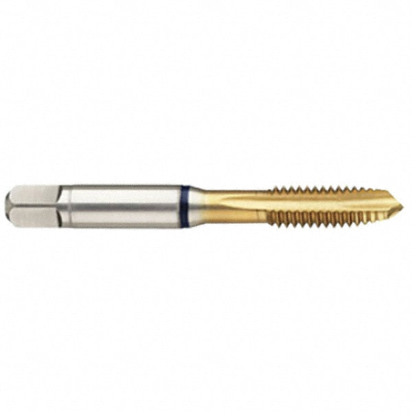 Guhring 9039280028450 #4-40 Plug RH 2B H2/H3 TiN High Speed Steel 2-Flute Straight Flute Hand Tap
