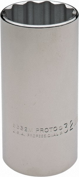 Proto J5332M Deep Hand Socket 32 mm Socket, 12-Point