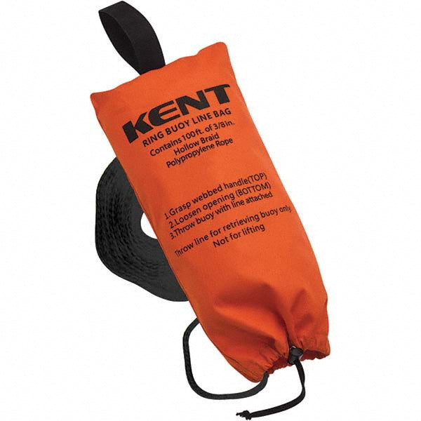 Kent 152500-200-999-17 Rescue Buoys, Rings & Ropes Type Buoy Line Bag Rope  Rope Diameter (inch) 0.375  Rope Length (feet) 100 (Feet) Material Multi-filament Polypropylene  USCG Rating Type 4  Minimum Buoyancy (lbs) 16.5 (Pounds)