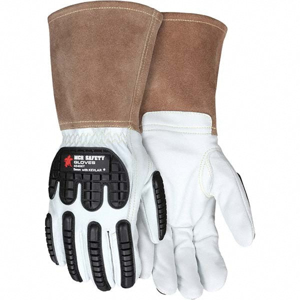 MCR Safety 48406TM Welding Gloves MCR Safety Size Medium, Leather, Pair, for General Welding