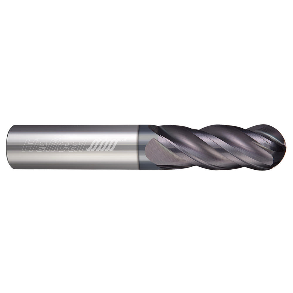 Helical Solutions 56632 Ball End Mill 3/4" Dia, 7/8" LOC, 4 Flute, Solid Carbide