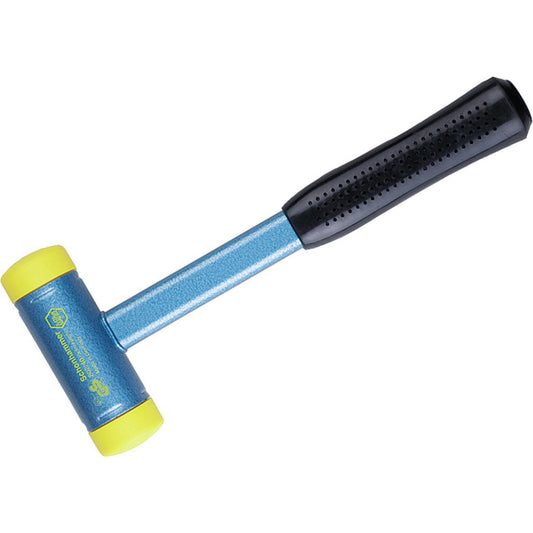 Wiha 80260 Dead Blow Hammers Head Weight Range 3 - 5.9 lbs.  Head Material Polyurethane  Face Diameter Range 1" - 2.9"  Handle Material Steel with Cushion Grip  Handle Color Black  Head Color Yellow