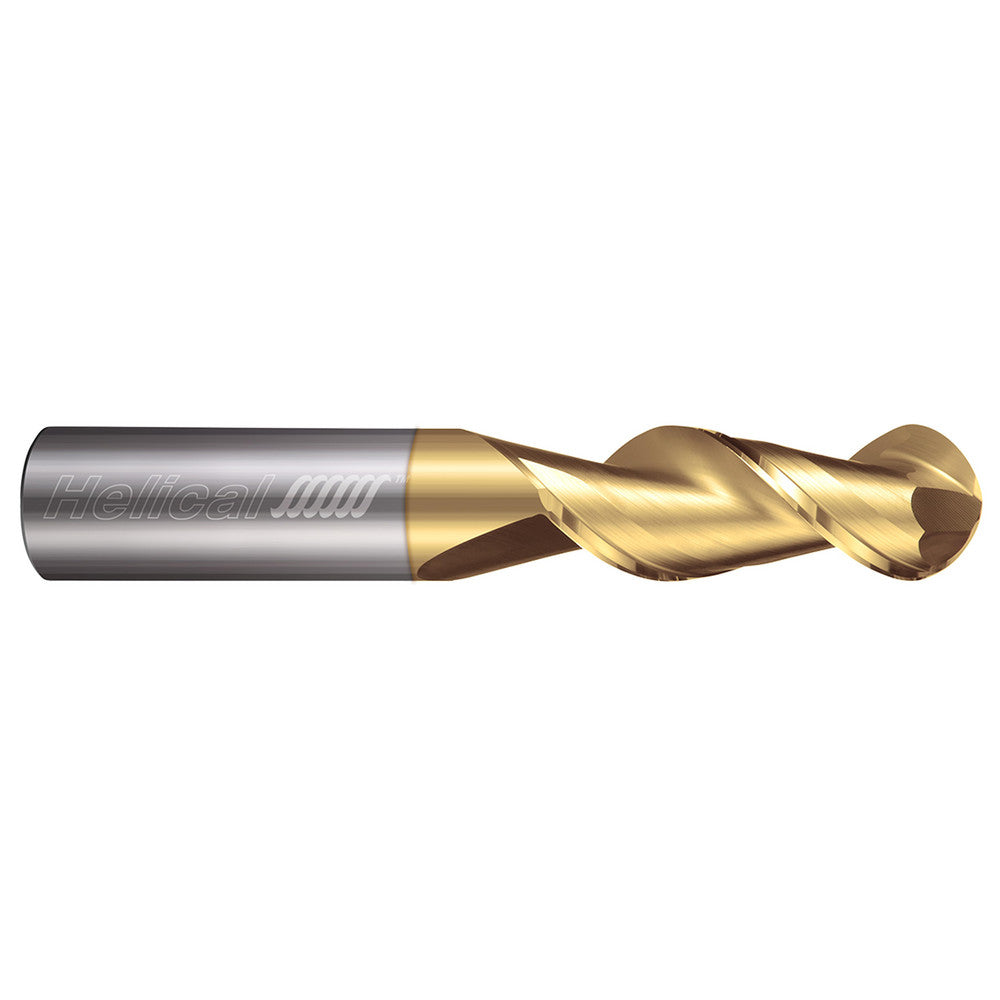 Helical Solutions 17467 Ball End Mill 1/2" Dia, 1-1/4" LOC, 2 Flute, Solid Carbide