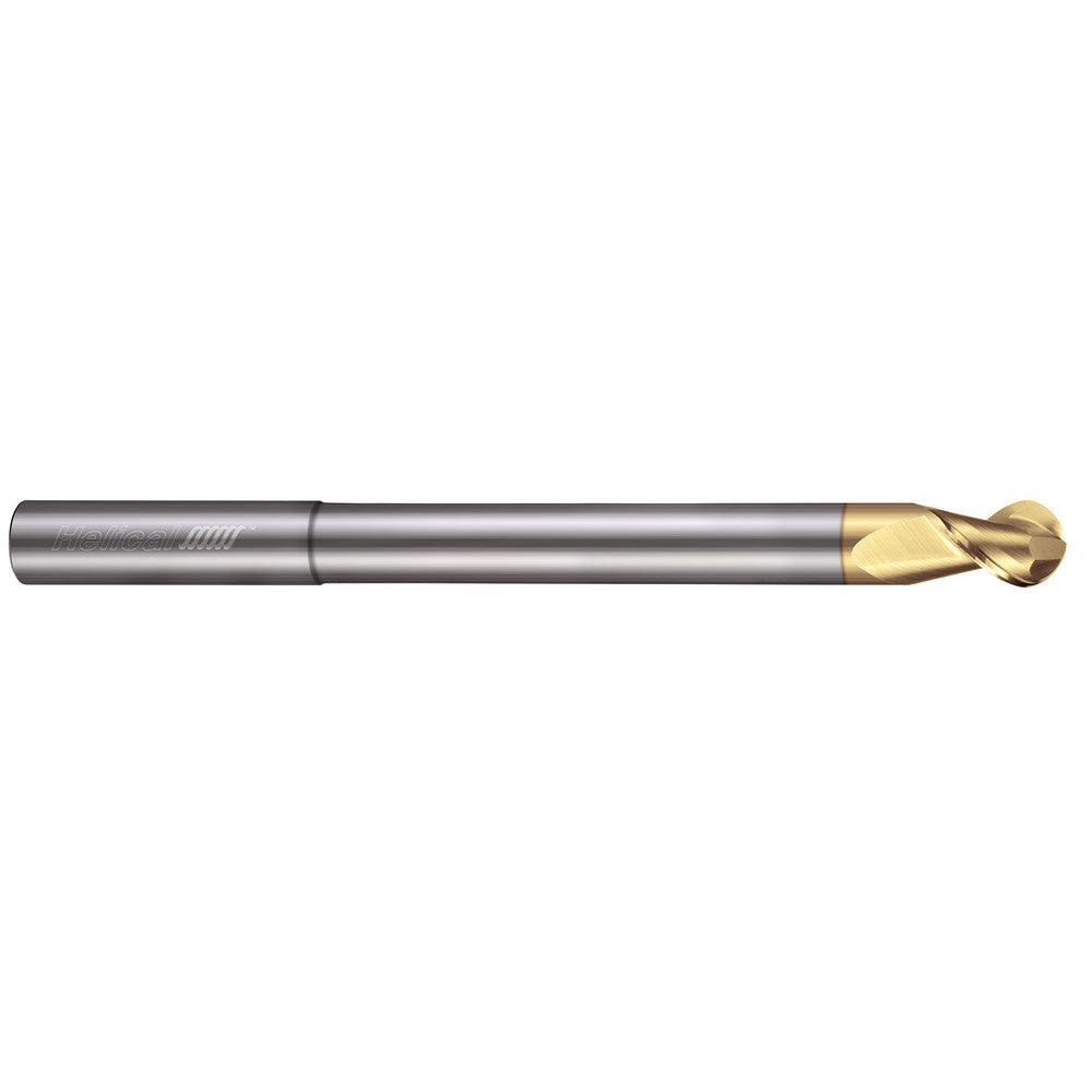 Helical Solutions 18302 Ball End Mill 1/2" Dia, 5/8" LOC, 2 Flute, Solid Carbide