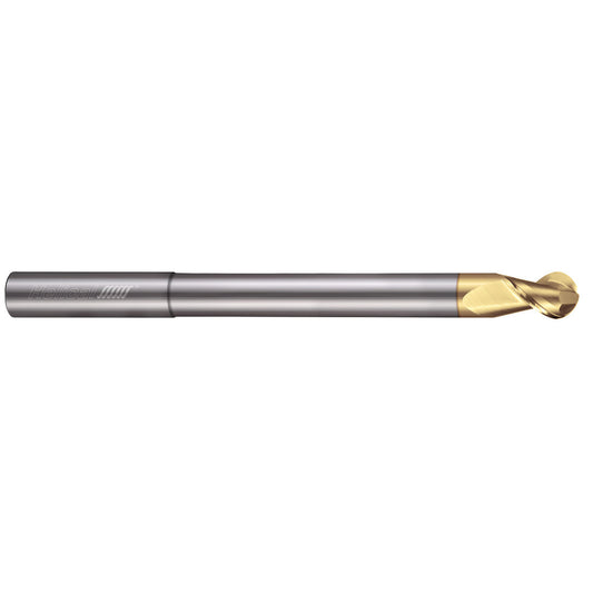 Helical Solutions 18302 Ball End Mill 1/2" Dia, 5/8" LOC, 2 Flute, Solid Carbide