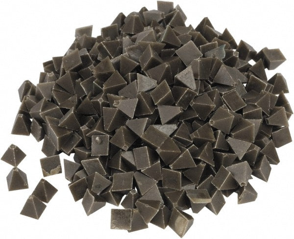 Raytech 41-141 Pyramid Tumbling Media Plastic Carrier, Aluminum Oxide Abrasive, 1/4" Long, 1/4" High