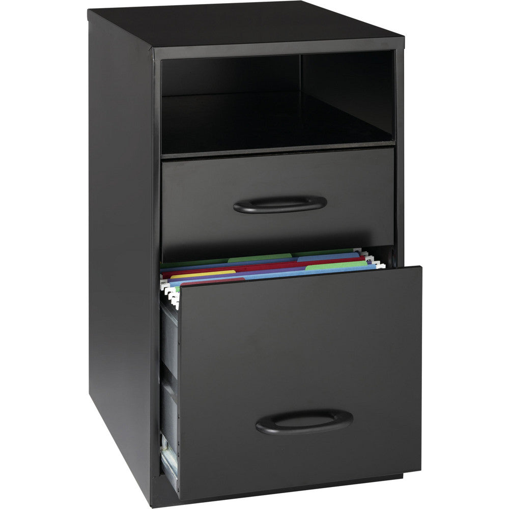 Space Solutions 18505 Vertical 2 Drawers, Steel, Black