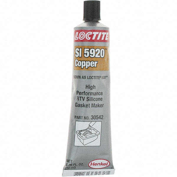 Loctite 198818 Elastic Sealant 70 oz Tube, Copper, RTV Silicone