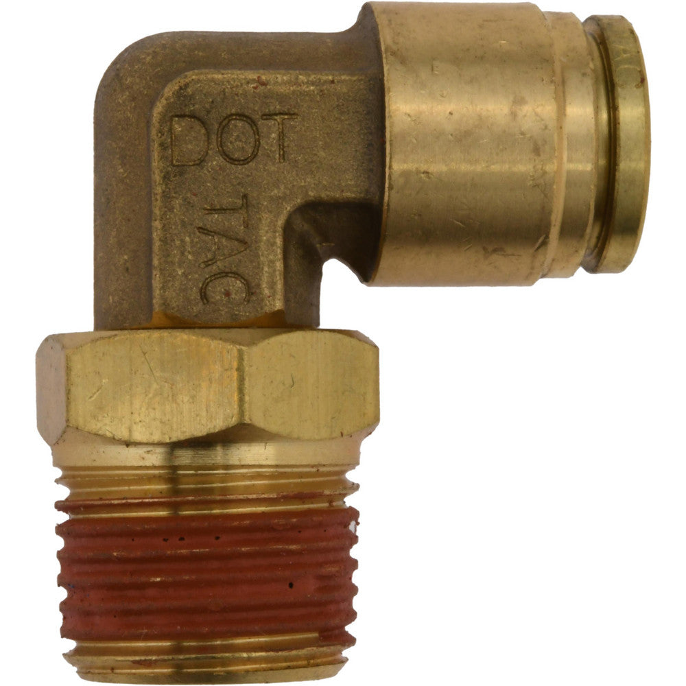 Pro-Source PC69-DOTS-66 Metal Push-To-Connect Tube Fittings Fitting Type 90 deg Swivel Elbow  Connection Type Push-to-Connect x MNPT  Material Brass  Tube Outside Diameter 3/8  Thread Type NPT  Standards DOT