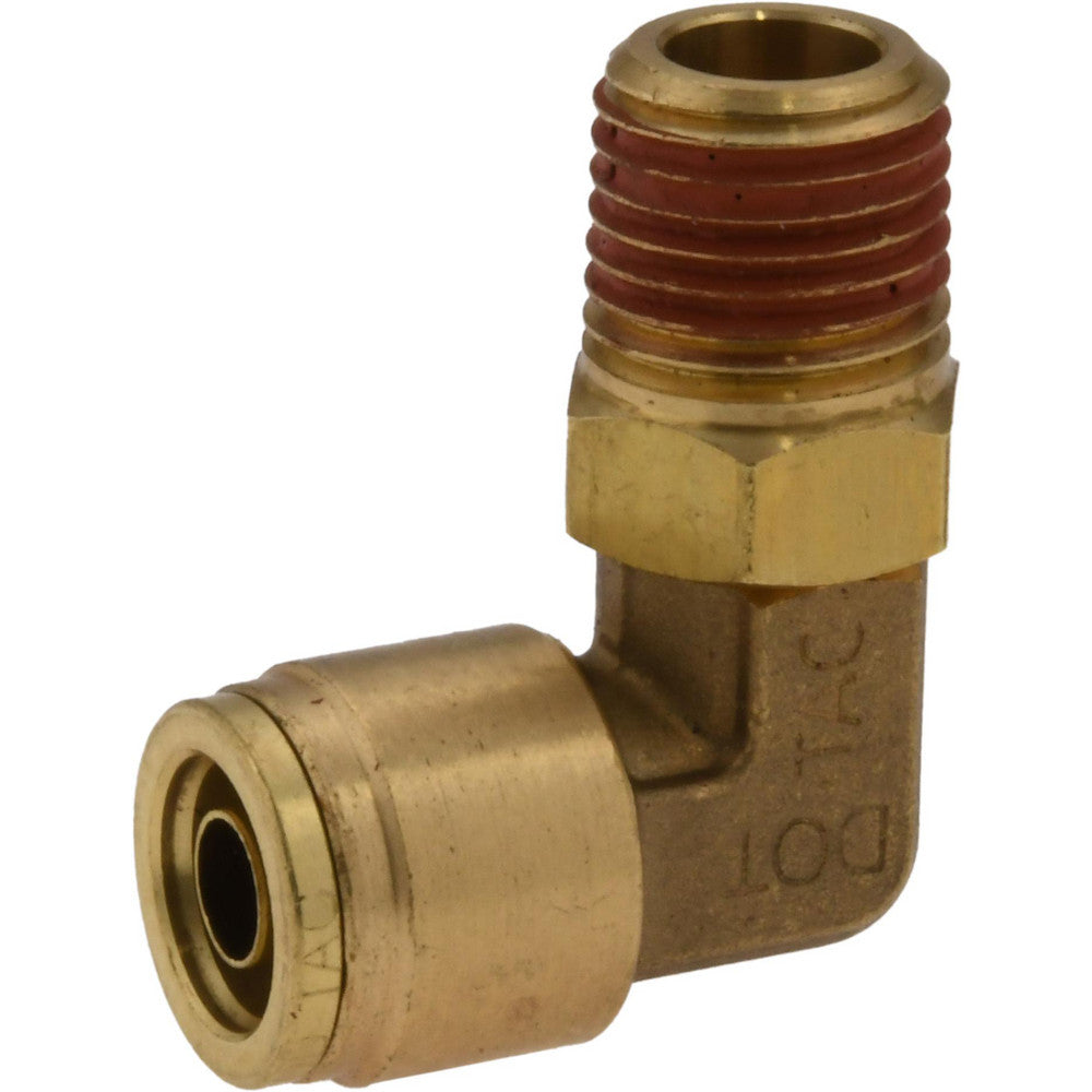 Pro-Source PC69-DOTS-64 Metal Push-To-Connect Tube Fittings Fitting Type 90 deg Swivel Elbow  Connection Type Push-to-Connect x MNPT  Material Brass  Tube Outside Diameter 3/8  Thread Type NPT  Standards DOT
