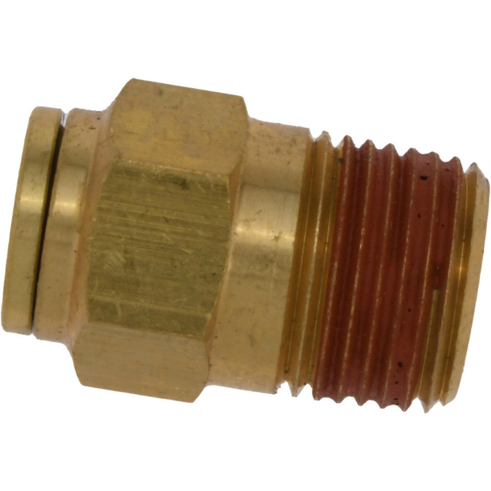 Pro-Source PC68-DOT-66 Metal Push-To-Connect Tube Fittings Fitting Type Straight  Connection Type Push-to-Connect x MNPT  Material Brass  Tube Outside Diameter 3/8  Thread Type NPT  Standards DOT