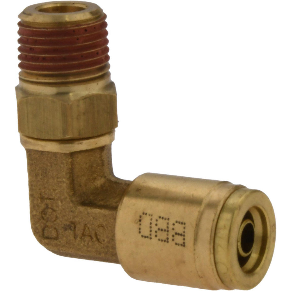 Pro-Source PC69-DOTS-42 Metal Push-To-Connect Tube Fittings Fitting Type 90 deg Swivel Elbow  Connection Type Push-to-Connect x MNPT  Material Brass  Tube Outside Diameter 1/4  Thread Type NPT  Standards DOT