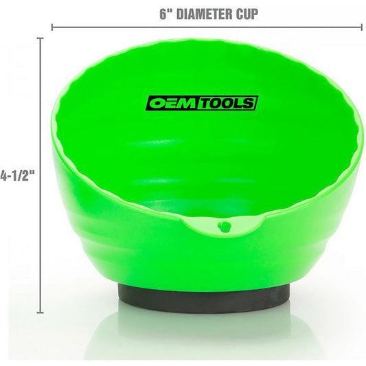 OEM Tools 26529 Pots, Pans & Trays Tray Type Magnetic  Material Plastic  Shape Round  Overall Length 4.50  Space Saving Features Stackable  Overall Width 6