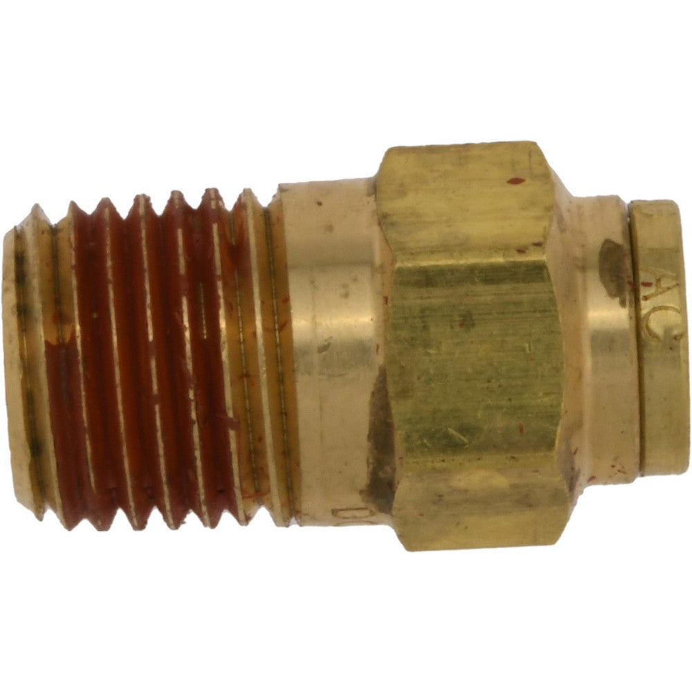 Pro-Source PC68-DOT-44 Metal Push-To-Connect Tube Fittings Fitting Type Straight  Connection Type Push-to-Connect x MNPT  Material Brass  Tube Outside Diameter 1/4  Thread Type NPT  Standards DOT