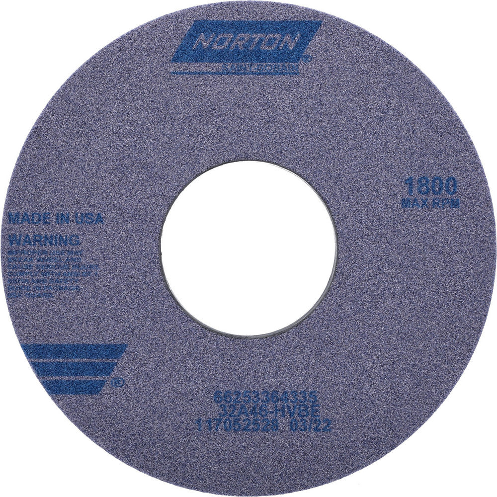 Norton 66253364335 Surface Grinding Wheel 14" Dia, 1-1/2" Thick, 5" Hole, 46 Grit, H Hardness