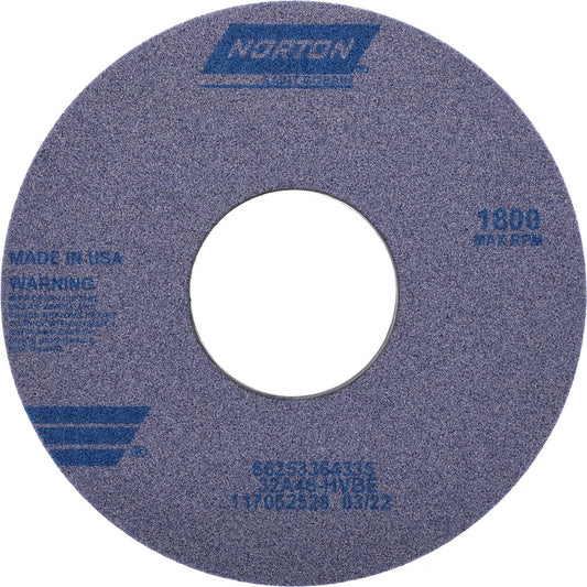 Norton 66253364335 Surface Grinding Wheel 14" Dia, 1-1/2" Thick, 5" Hole, 46 Grit, H Hardness
